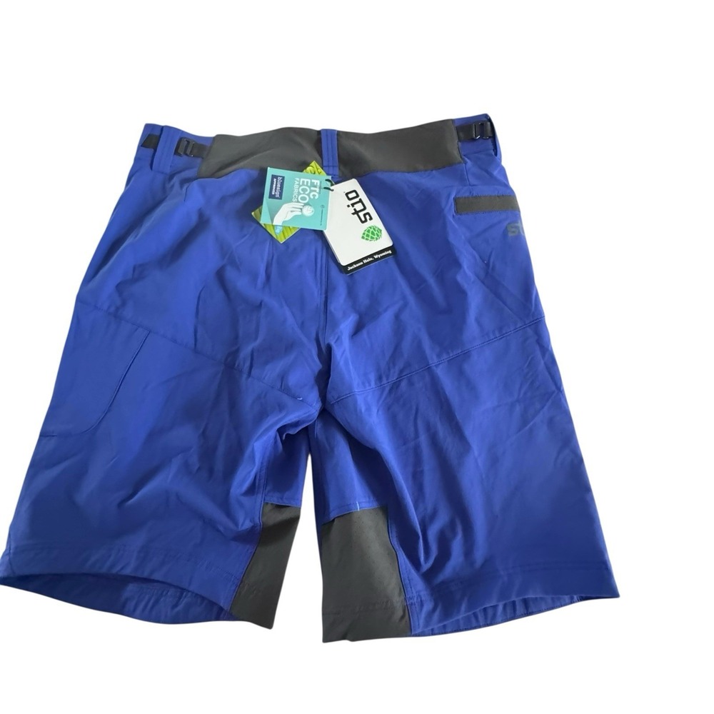 Stio OPR Men's Size 36 Shorts Blue W/Black New W/Tags 11.5" Inseam MSRP: $129